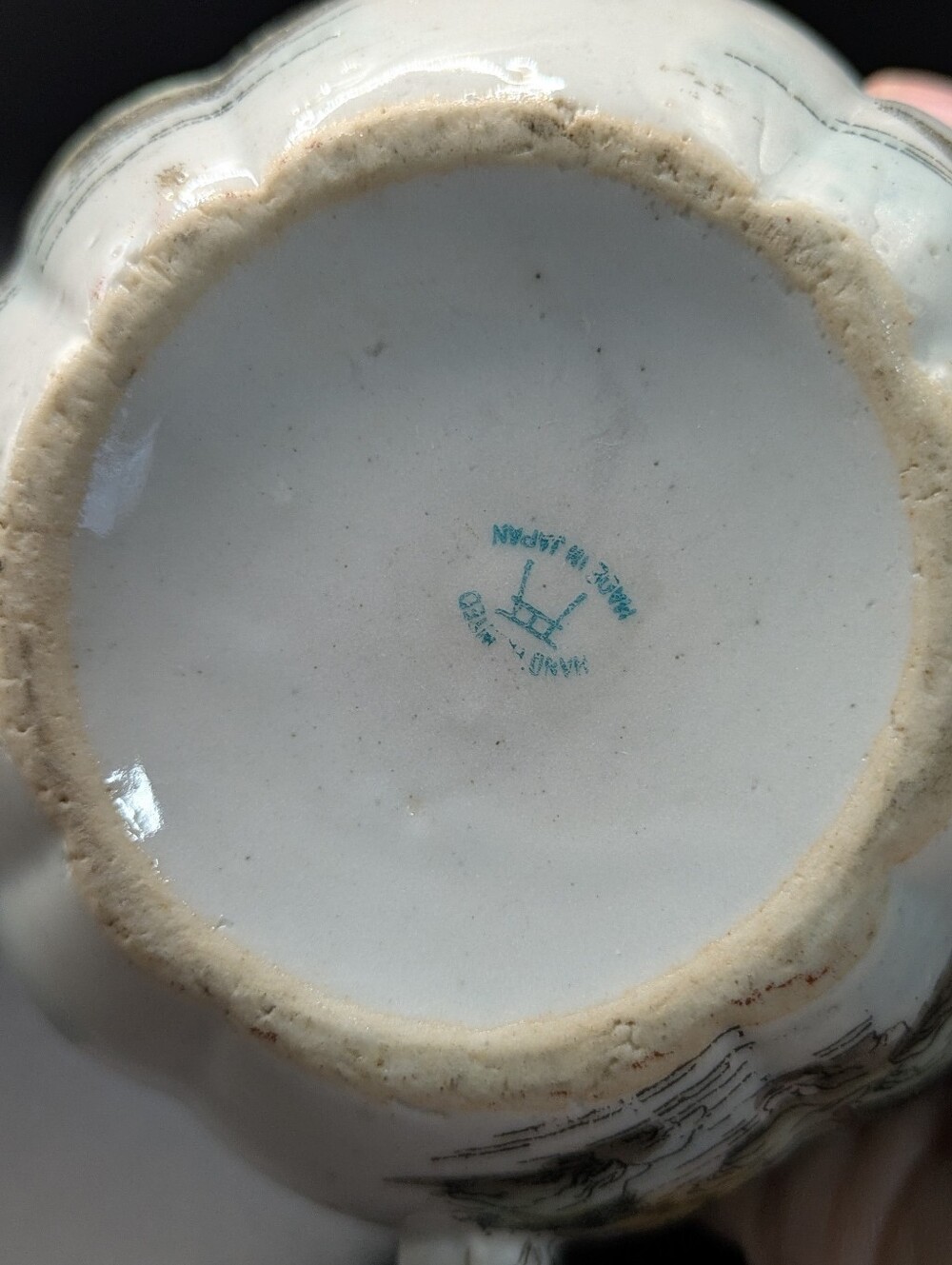Vintage 1920s/30s Takito Japan Hand Painted Porcelain Creamer - Torii Gate Mark - Picture 7 of 9
